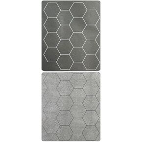 Chessex Play Mat – Mat: 1" Hex 2 Sided Black/Grey Megamat (Two Color Mat) - Smooth & Tough – Compatible with Tabletop RPGs – Accessories for Game Night
