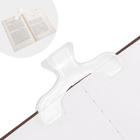 Clear Book Clip, Transparent Book Holders for Reading Hands Free, Portable Book Weight Page Holder, Piano Book Opener Fixed Clips for Clerk Manuscripts Hardcovers Paperbacks Accessories (1Pc)
