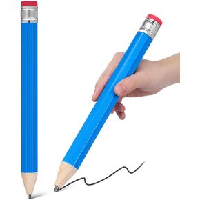 STOBOK Wooden Jumbo Pencils 13.17 Inch Novelty Large Pencils with Cap and Eraser Funny Giant Pencils Fun Prop for Kids Party Favors School Kindergarten Home Office Prop Supplies