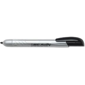 BIC Intensity Retractable Permanent Markers, Fine Point, Black, Pack of 12 Markers