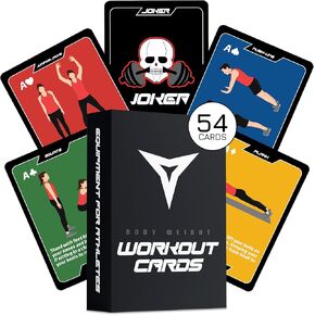 BREAKING LIMITS Workout Cards Deck - Body Weight Exercise Cards for Home Workouts - Fitness Cards for Men & Women - Body Deck for Weightlifting - Workout Card Games