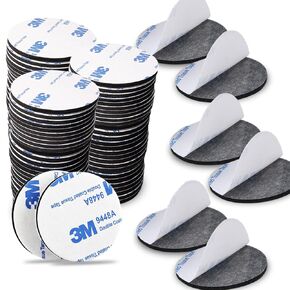 100 PCS Double Sided Foam Tape Heavy Duty Mounting Tape, Strong Tape Waterproof Foam Tape, Suitable for Walls and Door(White,Diameter 30mm)