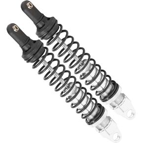 2Pcs 195mm RC Aluminium Damper for HSP 94050 1/5 RC Gasoline OffRoad Cars (Silver)