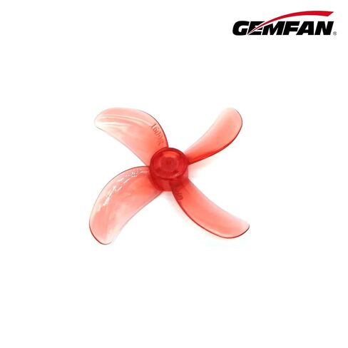 Gemfan 40mm 1609 4-Blade FPV Propellers with 1mm Center Hole for RC Freestyle Tiny Whoop Drones for 0802 1102 1103 Brushless Motors (Clear Red, Clear Gray, 16pcs - 8CW 8CCW) in Kuwait