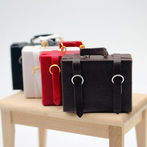 Miniature Dollhouse Suitcase, Mini Suitcase Miniature Suitcase Luggage Case,1 12 Scale Dollhouse Accessories,4Pcs in Kuwait