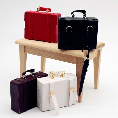 Miniature Dollhouse Suitcase, Mini Suitcase Miniature Suitcase Luggage Case,1 12 Scale Dollhouse Accessories,4Pcs in Kuwait