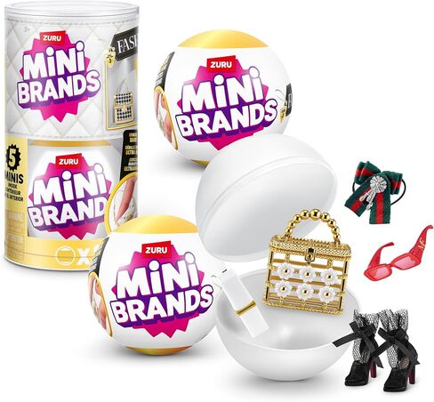 Mini Brands Fashion 2 Pack Series 3 by ZURU Real Miniature Fashion Brands Collectible Toy, 2 Capsules of 5 Mystery Miniature Brands for Girls, Teens, Adults and Collectors (2 Pack) in Kuwait