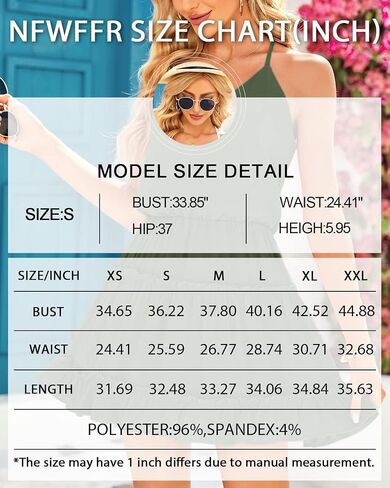 Newffr Womens V Neck Summer Dress Sleeveless Mini Dress Ruffle Dress Spaghetti Strap Racerback Sun Flowy Dress in Kuwait