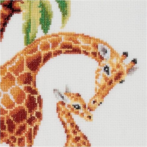 Dutch Stitch Brothers - Counted Cross Stitch Kit - DSB005A - Safari Elephant - White Aida - 15 x 9,8 Inch - Embroidery Kit for Adults in Kuwait