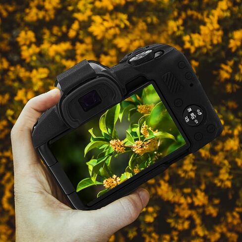 Compatible with Canon EOS R50 Camera Case Accessories kit[with 2 LCD Tempered Films],EOS R50 Silicone Protective Case Digital Camera case Enhanced Grip Sensation Lightweight 9H 0.25mm-White in Kuwait