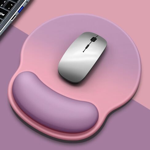 Ergonomic Mouse Pad with Wrist Rest, Mousepad with Memory Foam Wrist Support and Non-Slip Base, Desk Mouse Pad for Computer Laptop Home Office Gaming Mouse Mat 9.84 x 9.05 in, Black in Saudi Arabia