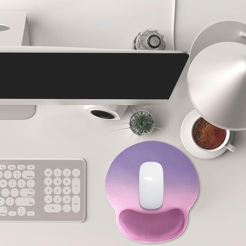 Ergonomic Mouse Pad with Wrist Rest, Mousepad with Memory Foam Wrist Support and Non-Slip Base, Desk Mouse Pad for Computer Laptop Home Office Gaming Mouse Mat 9.84 x 9.05 in, Black in Saudi Arabia
