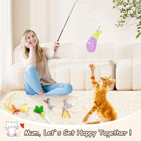 مجموعات ألعاب Cat Orsda ، 5 عبوات ، صوتية Catnip Crinkle ، كيكر هريرة تفاعلي لألعاب تمرينات كيتي داخلية ، طائر ناعم ودائم لجميع السلالات in Kuwait