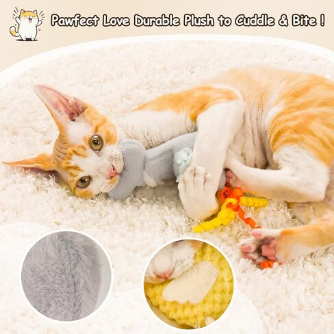 مجموعات ألعاب Cat Orsda ، 5 عبوات ، صوتية Catnip Crinkle ، كيكر هريرة تفاعلي لألعاب تمرينات كيتي داخلية ، طائر ناعم ودائم لجميع السلالات in Kuwait