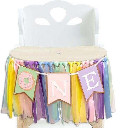 Rainbow High Chair Banner For 1st Birthday - Boho Rainbow One High Chair Banner,Rainbow Banner For Birthday Party,Pastel Rainbow High Chair Banner,High Chair Banner First Birthday Girl in Saudi Arabia