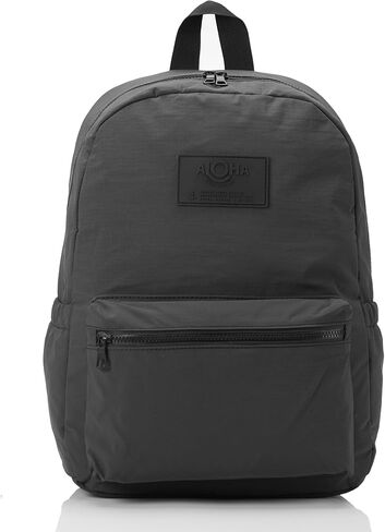 ALOHA Collection Keep It Light Nylon Backpack - Lightweight, Comfortable, Water-Resistant Carry On Backpack-Padded Laptop Sleeve + Side Pockets. Trolley Sleeve for Easy Travel in Black in Kuwait
