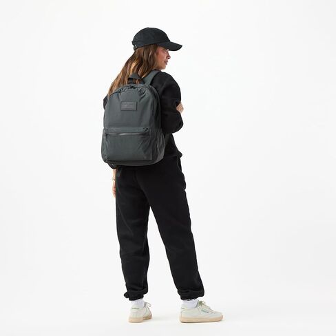 ALOHA Collection Keep It Light Nylon Backpack - Lightweight, Comfortable, Water-Resistant Carry On Backpack-Padded Laptop Sleeve + Side Pockets. Trolley Sleeve for Easy Travel in Black in Kuwait