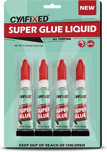 هلام الغراء الفائق ، Superglue متعدد الأغراض ، مادة لاصقة فورية للبلاستيك والخشب والمعادن والإصلاح - اثنا عشر غرامًا ، واضح in Kuwait
