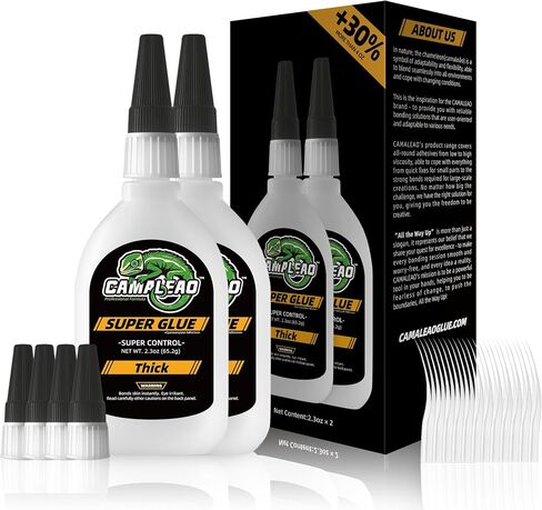 Thick Super Glue, 2.3 oz Super Control Cyanoacrylate (CA) Glue, Extra Caps and Microtips, 2610 PSI High Strength Instant Adhesive for Wood, Metal, Large Gap, Archery Fletching in Saudi Arabia