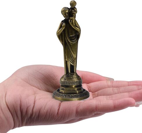 تمثال ديني من سبائك المصغرات الكاثوليكية مصغرة مع ملصق في القاع للتمسك على مذبح كنيسة مكتب السيارات (تمثال سان بينيتو) in Kuwait