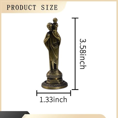 تمثال ديني من سبائك المصغرات الكاثوليكية مصغرة مع ملصق في القاع للتمسك على مذبح كنيسة مكتب السيارات (تمثال سان بينيتو) in Kuwait