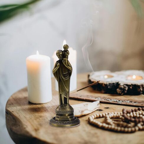 تمثال ديني من سبائك المصغرات الكاثوليكية مصغرة مع ملصق في القاع للتمسك على مذبح كنيسة مكتب السيارات (تمثال سان بينيتو) in Kuwait