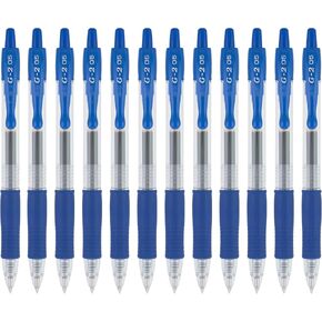 G2 Gel Roller Pens, Extra Fine 0.5 MM, Blue Ink, Pack of 12
