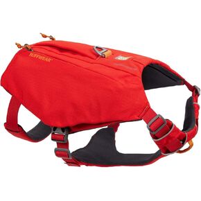 RUFFWEAR Every-Day Dog Harness with Pockets, All-Day Comfort with Built-in Pockets for Short Day Hikes and Everyday Activities, Large to Very Large Breeds, Switchbak Dog Harness, Red Sumac