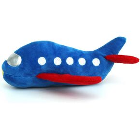 Zerodis Squeaky Dog Chew Toys, Plush Dog Toy Airplane Plush Dog Toys Cute Stuffed Pet Plush Toys Bite Squeaky Toy Interactive Anxiety Reduction Toy for Cats Dogs