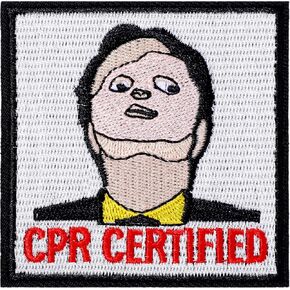 Mabor Funny Tactical Patches Hook and Loop Patch CPR Certified Patch Embroidered Meme Patch Fun Anime Patch for Backpacks Dog Vest Bag Jacket Hat Jeans