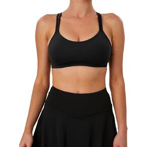 MEIVSO Women’s Double Strap Seamless Sports Bras Cross Back for Yoga Tennis Workout in Kuwait