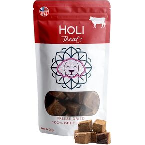 HOLI Freeze Dried Liver Treats for Dogs- All Natural Pasture Raised Healthy Beef Liver, 100% Made in USA - Single Ingredient - Human Grade - Grain Free - Diabetic Friendly
