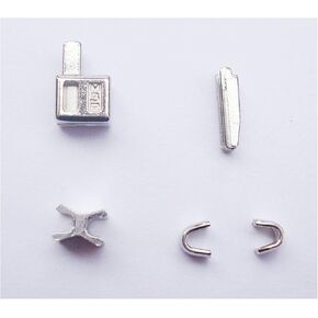 2 sets silver #3 metal zipper head box zipper Pull Replacements zipper sliders retainer insertion pin easy for zipper repair kit