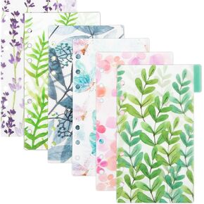 AUEAR, 12 Pack Colorful 6 Holes Binder Index Dividers A6 Page Classified Tabs Divider for Notebooks Diary Planner Organizer