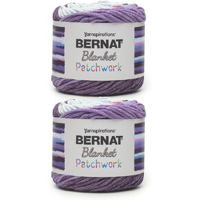 Bernat بطانية خيوط كريمة المعجنات - 2 حزمة من 300g / 10.5 أوقية - 100 ٪ بوليستر - #6 سوبر ضخمة - 220 ياردات - الحياكة / الكروشيه