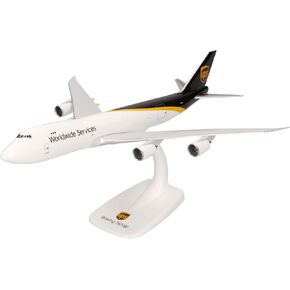 Herpa Snap-fit Airplane Model UPS Boeing 747-8F on Scale of 1:250, Plastic Miniature with pedastal, Model Building, Collectors Edition