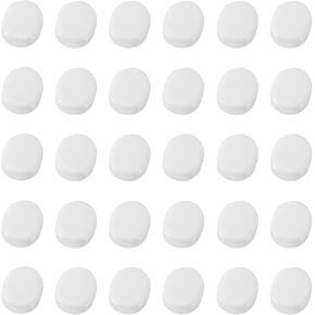 30Pcs Earring Pads, Silicone Clip-on Earring Backs, for Comfort Clip-On Earrings Clip Earring Pads Cushions Clip Ons(White,8x10mm)
