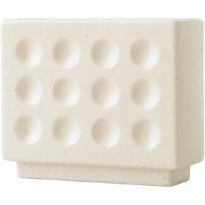 WENSHUO Brick Pencil Holder, Modern and Minimalist Desk Accessories, Matte Crème