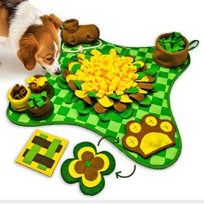 Snuffle Mat for Dogs Cats with Bakery Theme Sniffing Mat 31.8 x 16.9 inches for Large Breed, Interactive Dog Puzzle Toy & Enrichment Toys for Dog Stress Relief (Blue, Normal)