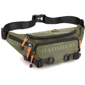 Tactical Fanny Pack for Men Women Military Waist Bag Molle Utility Hip Belt Pouch Crossbody Bags Bumbag for Cycling Hiking Walking Fishing Army Green