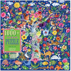 eeBoo: Piece and Love Tree of Life 1000-piece Square Adult Jigsaw Puzzle, Jigsaw Puzzle for Adults and Families, Includes Glossy, Sturdy Pieces and Minimal Puzzle Dust
