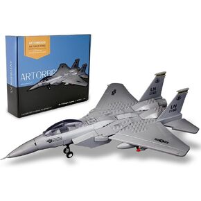 Air Force Series F-15 Eagle Fighter Airplane Military Building Set Adult Gift.Including Model Display Rack (223 Pieces)
