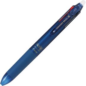 Pilot Ballpoint Pen, Frixion Ball 4, 0.38mm Ultra Fine, 4 Colors (Black, Red, Blue and Green), Blue Black Body (PLKFB80UF-BB)