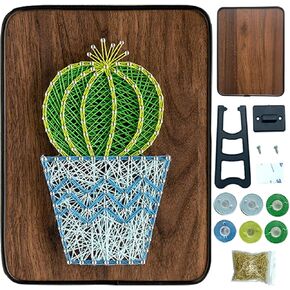 BAZIMA DIY String Art Kit for Beginner,DIY Aloe Potted Craft Kit,Unique Gift,Craft Kit for Holidays