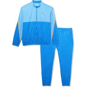 Lacoste Men’s Tennis x Novak Djokovic Jogger Set, Red/Navy Blue, 3X-Large