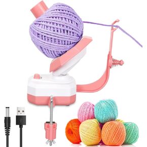 Electric Yarn Winder,Large Capacity Yarn Ball Winder for Crocheting,Stepless Speed Automactic Yarn Cake Winder,Yarn Spinner Roller Wool Winder Good Helper for Knitting Enthusiast-Blue