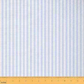 Blue White Stripes Upholstery Fabric by The Yard,Modern Simple Style Striped Fabric by The Yard Sewing Supplies,Geometry Cute Fabric for Upholstery and Home Accents,1 Yard,36" L x 59" W
