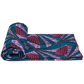 6 Yards Ankara African Polyester Wax Prints Fabric Purple African Fabric for Party Dress