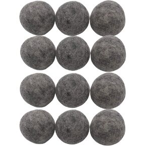 3cm 30mm Wool Felt Balls Beads 100% Natural Wool Felting Woolen Felted Fabric for Home Decor Dream Catcher DIY Garland Crafts Handcrafts Project DIY (Grass Green 30mm 12pcs)