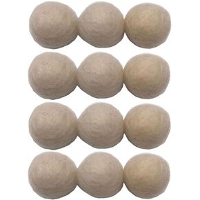 3cm 30mm Wool Felt Balls Beads 100% Natural Wool Felting Woolen Felted Fabric for Home Decor Dream Catcher DIY Garland Crafts Handcrafts Project DIY (Grass Green 30mm 12pcs) in Kuwait